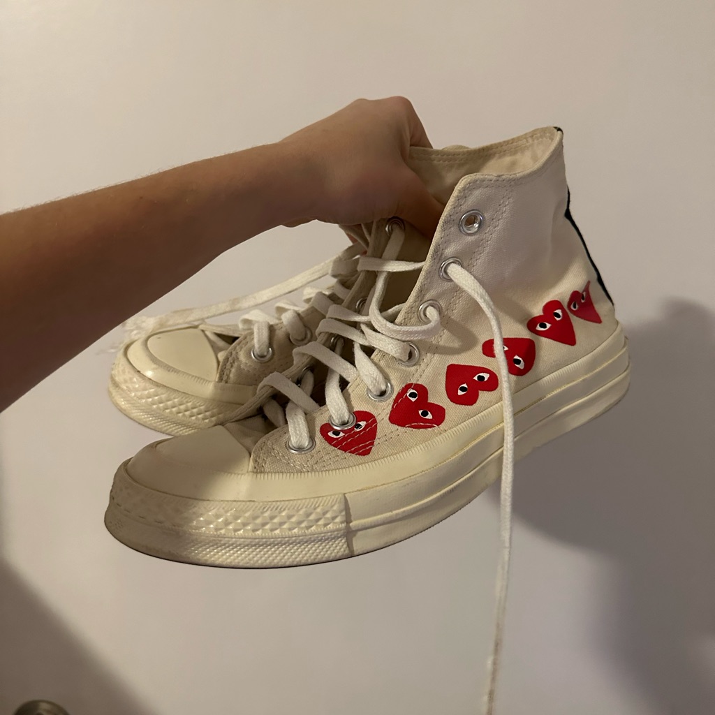 Comme Des Garcons Play Multi-Heart White